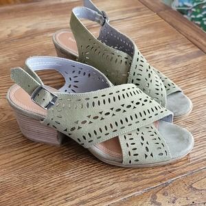 Baretraps Womens Ilene Suede Open Toe Size 9.5